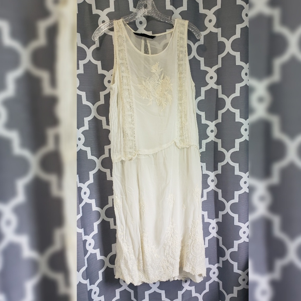 Zara basic Size L drop waist summer dress